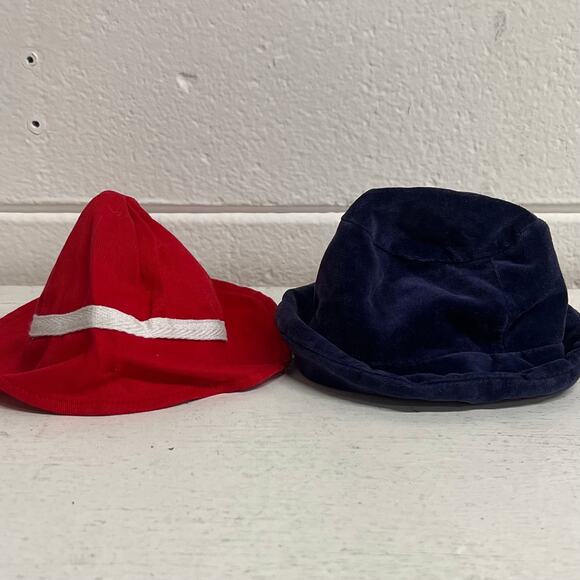 American Girl Red & Bitty Baby Velveteen Hat Bundle Lot of 2 - Picture 4 of 4